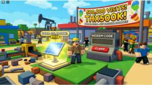 Roblox Oil Empire uitgelichte thumbnail over 500K bezoekers met gratis Solar Panel beloning