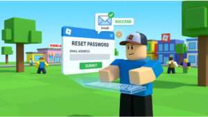 Roblox featured thumbnail met Roblox-logo en wachtwoord reset-icoon voor een snel en veilig nieuw wachtwoord