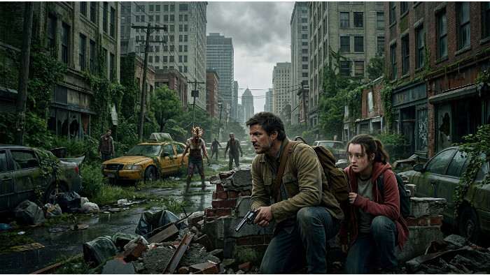 Featured thumbnail voor The Last of Us over de beste difficulty, met donkere game-achtergrond en titeltekst