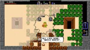 Thumbnail voor The Legend of Zelda met retro Link-artwork, passend bij het artikel over de Second Quest en slim hergebruik