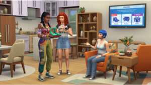 Featured thumbnail voor The Sims 4 over zes weken gratis creator-content met Sim-personage en groene plumbob