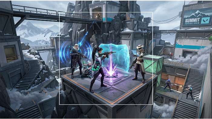 Valorant thumbnail met agent en Patch 13.00 update over map Summit en de Retake-modus
