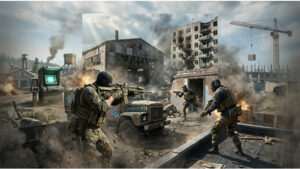 Warzone featured thumbnail met soldaat in gevechtsscene, passend bij artikel over hoe je naar dezelfde fights wordt gestuurd