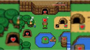 Uitgelichte thumbnail voor Zelda 1 met heart container icoon en titeltekst over locaties