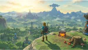 Uitgelichte thumbnail voor The Legend of Zelda: Breath of the Wild op Switch met open-wereld avontuursfeer