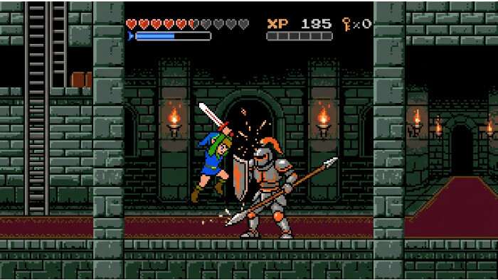 Featured thumbnail voor Zelda II: The Adventure of Link op Switch, met retro Link-art en titeltekst