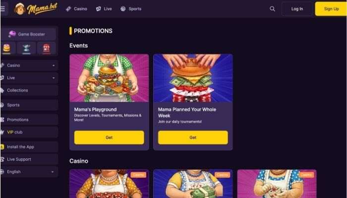 Mama.bet casino bonussen