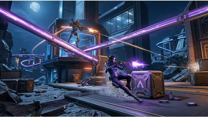 Apex Legends thumbnail met Broken Moon ziprails boven een futuristische basis, bij tips voor rotaties na Season 29