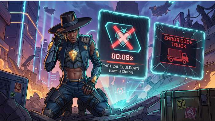 Apex Legends thumbnail met Legend Seer en hotfix-update over lost error code