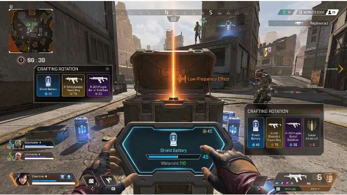 Apex Legends thumbnail met Replicator crafting-icoon en tekst over de crafting rotation