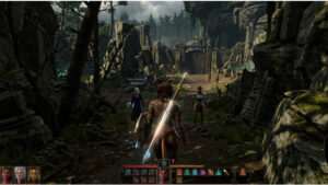 Baldur's Gate 3 thumbnail met personageportret, passend bij een Dragon Age-achtige camera mod