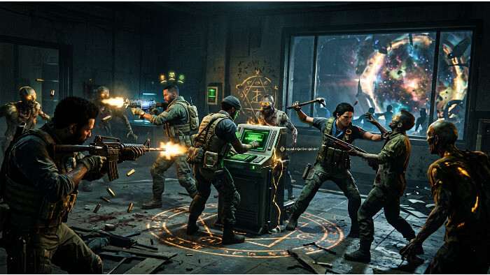 Uitgelichte thumbnail voor Call of Duty: Black Ops 6 over Zombies-spelers die teamgenoten zoeken voor easter egg runs