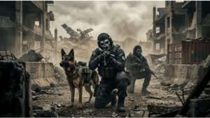 Uitgelichte thumbnail voor Call of Duty: Ghosts op Xbox met een gemaskerde soldaat en de gametitel