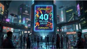 Featured thumbnail voor Cyberpunk 2077 over het bereiken van 40 miljoen verkochte exemplaren