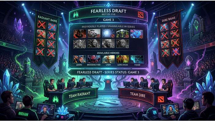 Dota 2 featured thumbnail over BLAST en een mogelijke Fearless Draft in het circuit van 2027