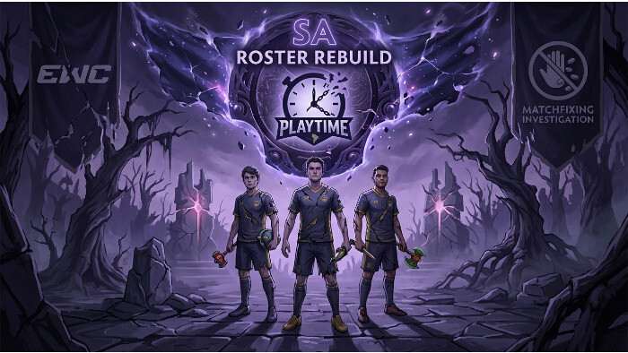 Dota 2 uitgelichte thumbnail over PlayTime dat drie teamleden schrapt na matchfixing-onderzoek voor EWC 2026