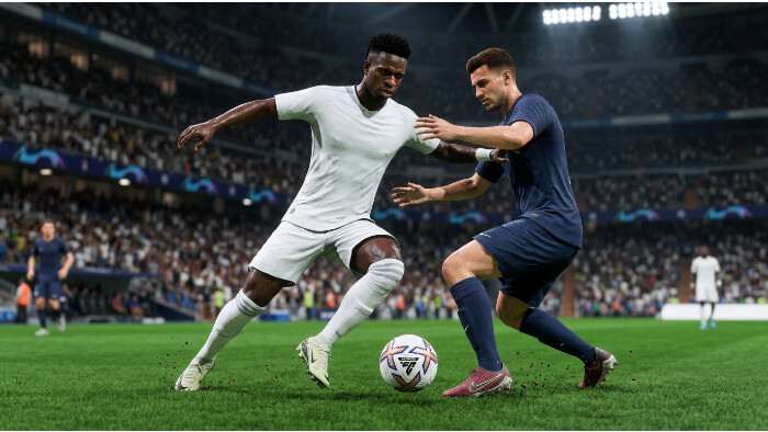Vierkante thumbnail voor EA Sports FC met focus op HypermotionV gameplay verschillen