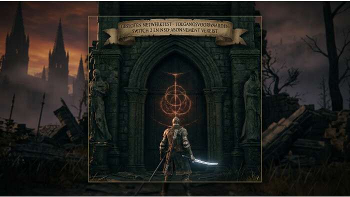 Elden Ring thumbnail met mystieke fantasiefiguur in donker landschap, bij nieuws over The Duskbloods closed network test