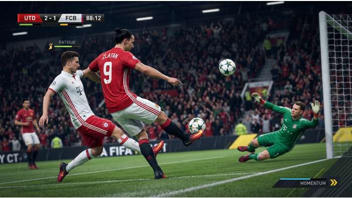 FIFA 17 thumbnail met voetballers in duel, passend bij het momentum-gevoel dat de wedstrijd tegen je werkt
