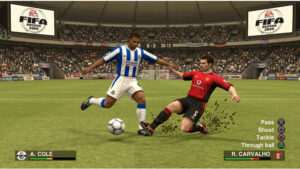 FIFA Soccer 2004 PS featured thumbnail met voetbalactie en titeltekst uit 2003