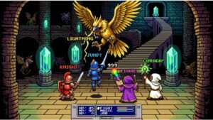 Vierkante thumbnail voor Final Fantasy III op Nintendo, met retro fantasy artwork dat de uitdagende klassieker benadrukt