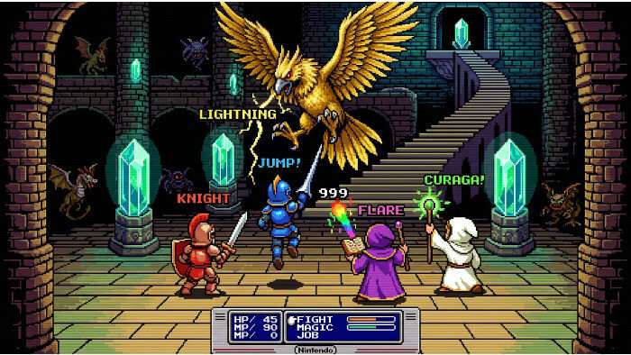 Vierkante thumbnail voor Final Fantasy III op Nintendo, met retro fantasy artwork dat de uitdagende klassieker benadrukt