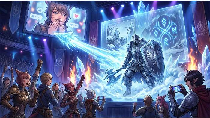 Final Fantasy XIV featured thumbnail met ijzige vesting, gebaseerd op de Evercold Bastion-reveal