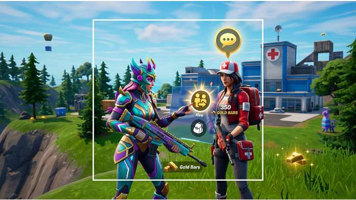 Fortnite featured thumbnail met personage en titel over NPC27s huren in Fortnite