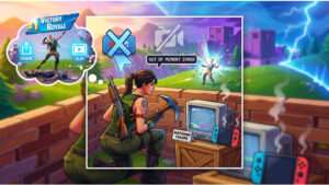 Fortnite thumbnail met Nintendo Switch en opnameknop die is uitgeschakeld, over shareability van clips