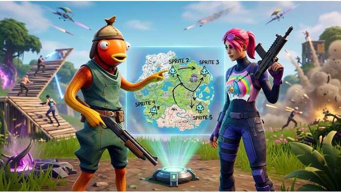 Fortnite featured thumbnail over v41.10 met Gone Wild en forum-chaos, met een Fortnite-personage op de achtergrond