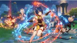 Genshin Impact thumbnail met Energy Recharge symbool en rekenachtige overlay voor het berekenen van ER