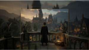 Vierkante thumbnail voor Hogwarts Legacy met tekst over mogelijke aankondiging van Hogwarts Legacy 2 op 1 september