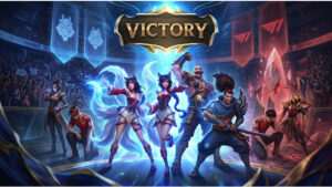 League of Legends thumbnail met esports-speler en MSI 2026 kop over G2 dat T1 uitschakelt en een record breekt