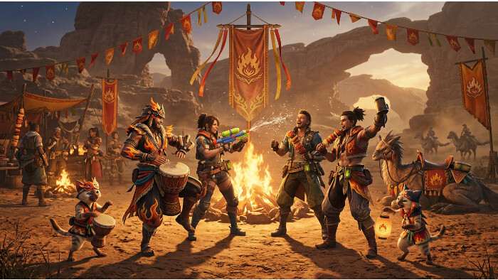Uitgelichte thumbnail voor Monster Hunter Wilds met Festival of Accord: Flamefete en tijdelijke zomerbeloningen