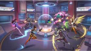Overwatch thumbnail met een hero-portret en de kop over Blizzard dat publicatie in Zuid-Korea aan Nexon overdraagt