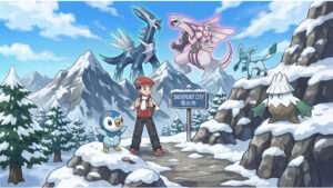 Uitgelichte thumbnail voor Pokemon Diamond/Pokemon Pearl met de Sinnoh-regio op Nintendo DS als klassieker