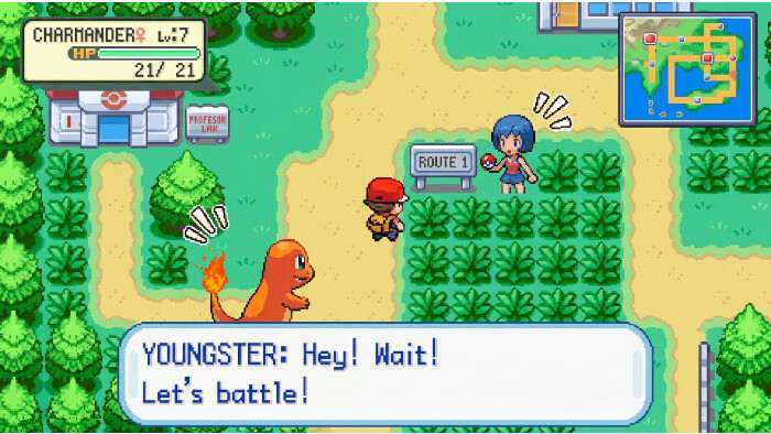 Uitgelichte thumbnail voor Pokemon FireRed/Pokemon LeafGreen met Kanto-thema op de Game Boy Advance