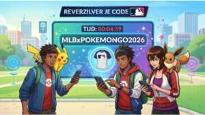 Pok1mon GO thumbnail met Pok1 Ball en tekst over MLB-shirt code die bijna verloopt