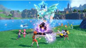 Pokémon Scarlet and Violet thumbnail met Magikarp en Dragon-Tera raid aankondiging voor 7-star event