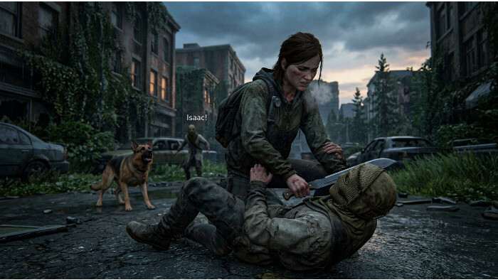 Uitgelichte thumbnail voor The Last of Us Part II over geweld dat bewust schuurt in plaats van gevierd wordt