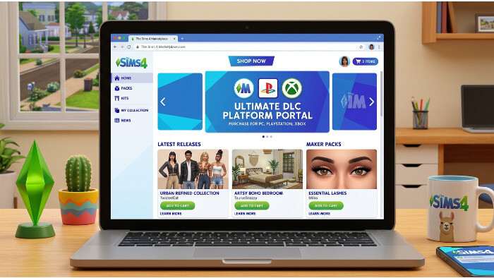 The Sims 4 featured thumbnail over een nieuwe webshop om DLC op elk platform te kopen