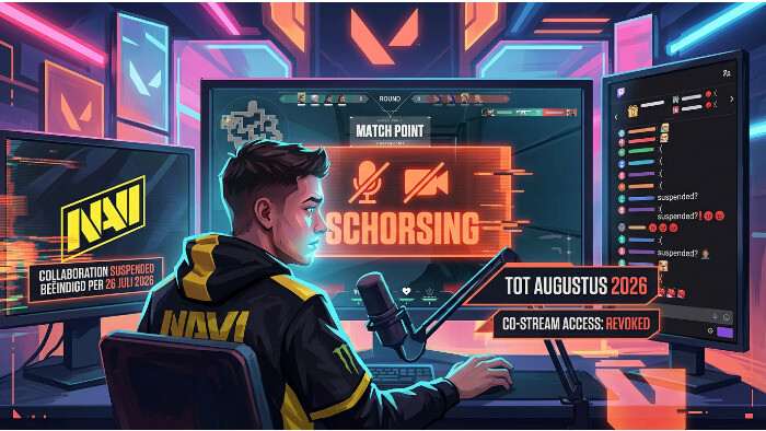 Valorant featured thumbnail over Ardiis die geschorst is van VCT co-streams tot augustus 2026