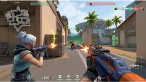 Valorant thumbnail met Breeze kaartstijl en focus op long duels bij A Main en B Main
