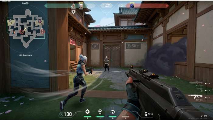 Valorant thumbnail met Haven map layout en focus op site rotaties tussen A, B en C
