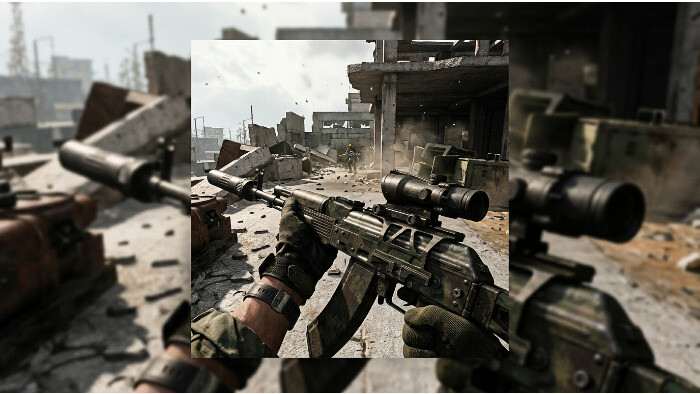 Warzone uitgelichte thumbnail met soldaat en AK-27, verwijzend naar een loadout die zonder buffs domineert