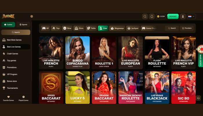 Amunbet - Casino zonder Cruks - Review - Spellen