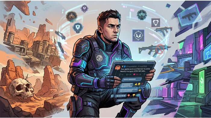 Apex Legends thumbnail met de tekst over ImperialHal die zegt dat de game zijn identiteit kwijt is