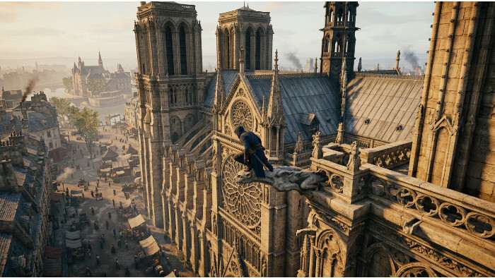 Featured thumbnail van Assassin's Creed: Unity met Notre-Dame als digitale reconstructie in de game