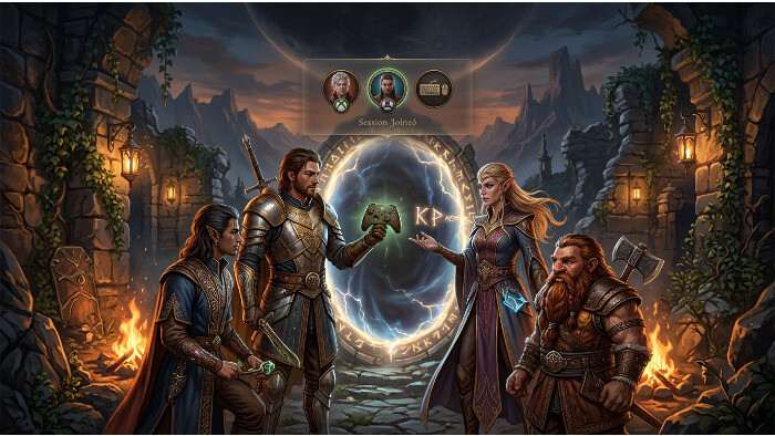 Baldur's Gate 3 thumbnail met personagekunst bij aankondiging van cross-play tussen Xbox en PC