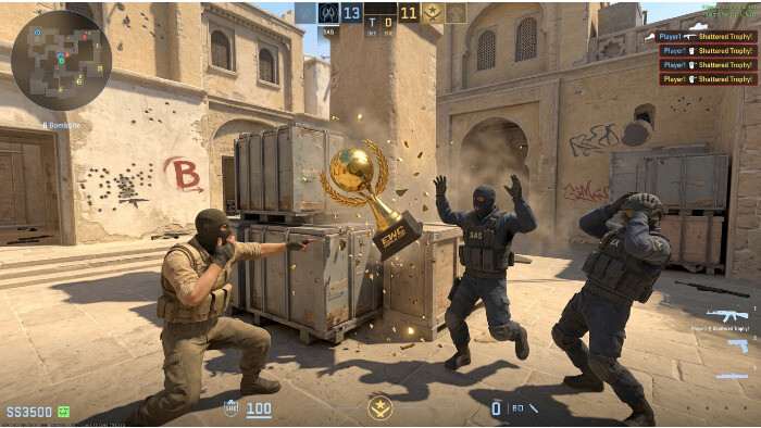 Featured thumbnail voor Counter-Strike 2 over de EWC-trofee die letterlijk crasht en online discussie veroorzaakt